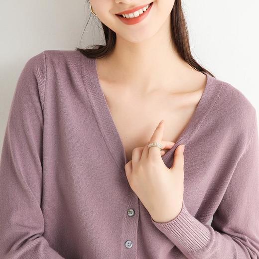 【买一送一，赠品自行备注颜色尺码】【早春必备】新款春款弹力宽松V领开衫潮温柔慵懒风针织开衫外套女 商品图3