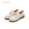 【自营】哈森 2023新款时尚深口单鞋系带方跟低跟小皮鞋通勤百搭 HS237705 商品缩略图1