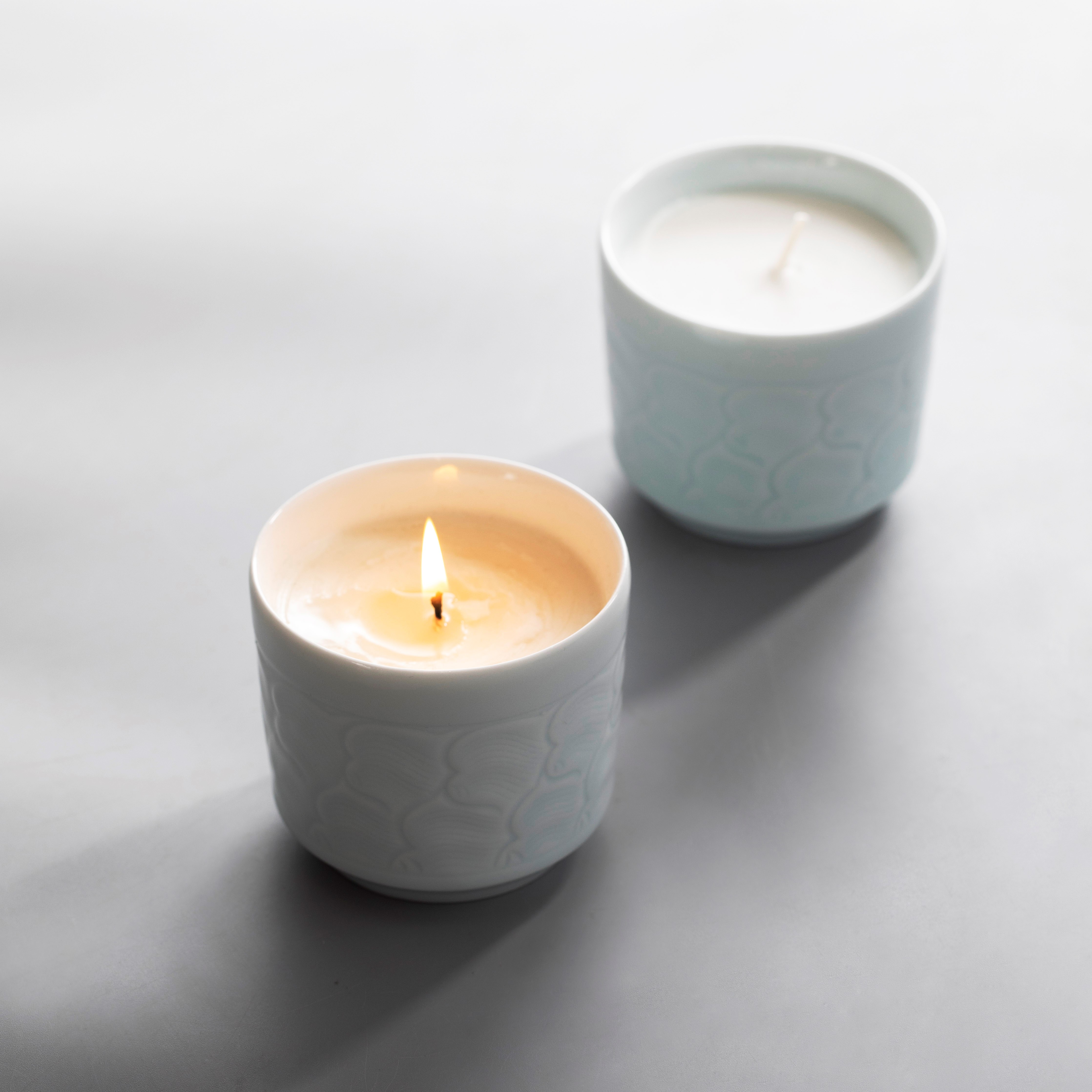 青玉香薰蜡烛 宋代流行色 一物两用