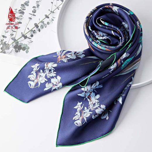 SAINTJOY/上久楷真丝方巾 双面印花真丝方巾 花宴  FJS23014 商品图12