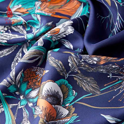 SAINTJOY/上久楷真丝方巾 双面印花真丝方巾 花宴  FJS23014 商品图14