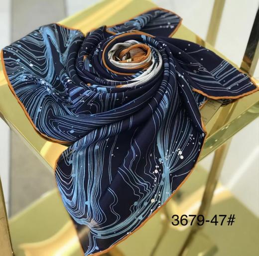 优品堂【繁花🌸似锦】桑蚕丝110*110方巾 商品图14