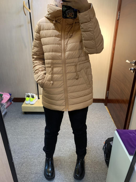 水淼2023秋新款超显瘦简约休闲保暖轻便羽绒服7682 商品图13