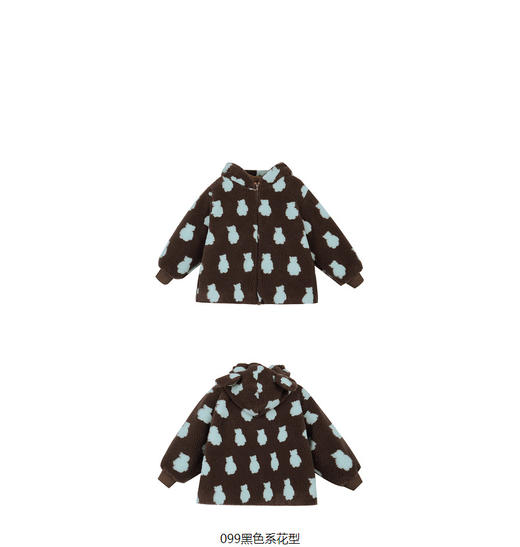 jnby   23年秋款  小熊耳朵连帽撞色摇粒绒仿皮草 1N9A12940 商品图9