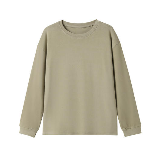 「三色可选！双面磨绒」开叉卫衣女秋冬季新款套头圆领长袖打底衫外衣休闲内搭上衣女 商品图4