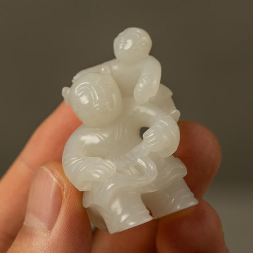 清 玉雕辈辈封侯挂件 商品图2