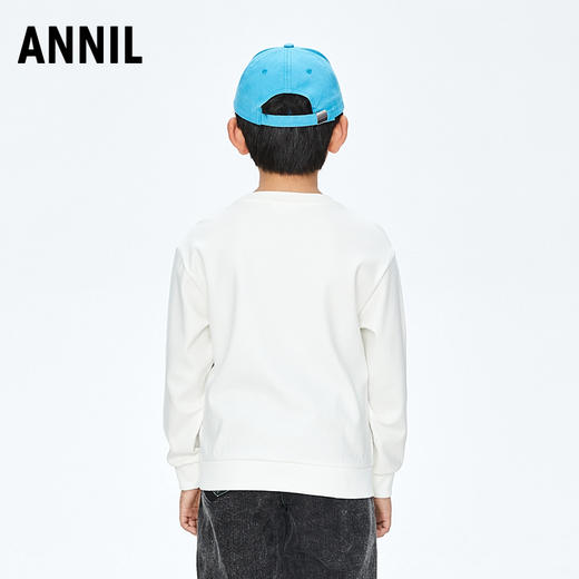 【实体店同款】男童卫衣秋新款宽松白色休闲安奈儿童装AB331581 商品图3