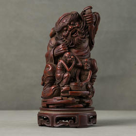 清 竹雕钟馗人物摆件