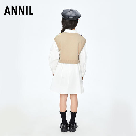 【实体店同款】女童装连衣裙套装秋新款长袖裙子安奈儿童装AG333652 商品图3