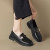 ZHR乐福鞋2023秋新英伦风小皮鞋豆豆鞋厚底女鞋一脚蹬平底单鞋女 商品缩略图3