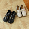 西遇马衔扣乐福鞋女新款金属扣英伦风厚底休闲小皮鞋21433629 商品缩略图5