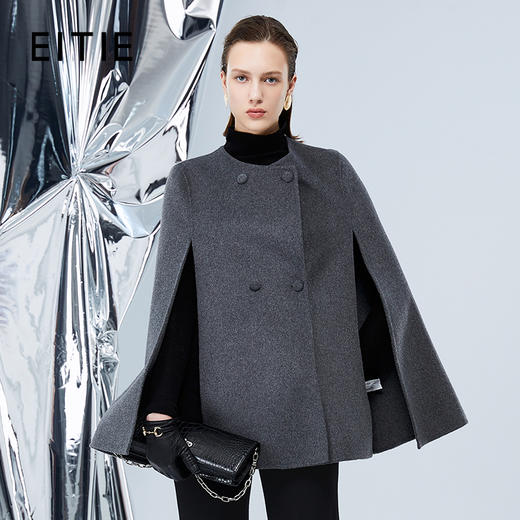 EITIE爱特爱冬季新款复古时髦个性斗篷显瘦大衣外套7614307 商品图0