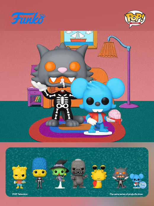 Funko POP Buddy Simpsons ItchyScratch辛普森一家猫鼠大战主题公园限定款手办摆件 65023 商品图1
