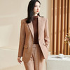 米思阳2026春季新款轻奢通勤直筒女士西装肌理感净色宽松外套2734 商品缩略图0