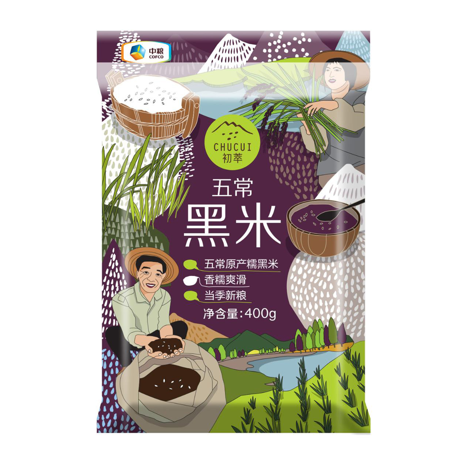中粮初萃 五常黑米400g
