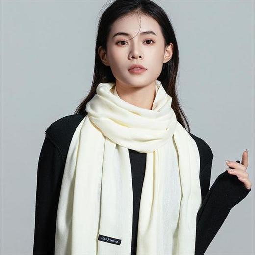 秋冬新款【纯色仿羊绒流苏围巾】简约情侣流苏披肩围脖  多色可选 商品图0