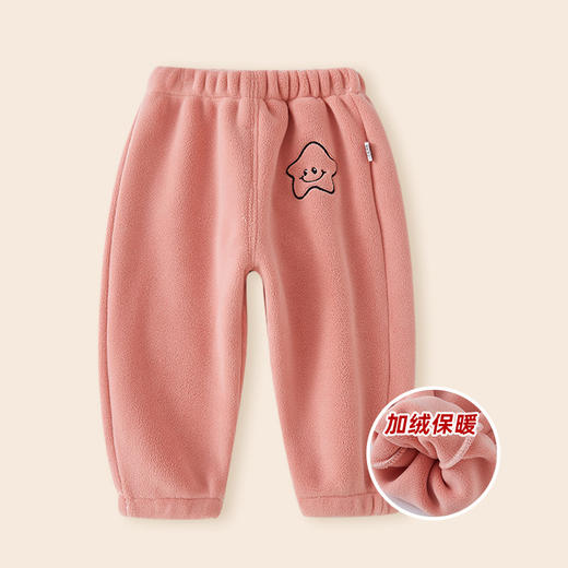 【保暖摇粒绒长裤，柔软亲肤！】宝宝加绒裤子加厚保暖卫裤婴儿秋冬外穿男女小童长裤摇粒绒休闲裤lmsh 商品图5