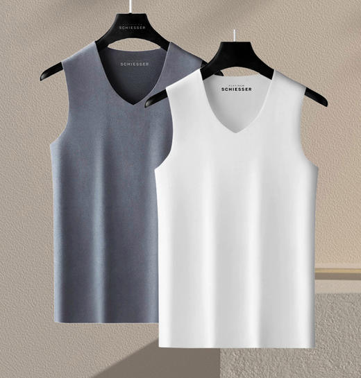 【暖柔】SCHIESSER德国舒雅高端铂雅男士保暖背心无痕贴身衬衣伴侣精英人士首选95/19129V 商品图0