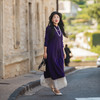 【林栖设计小店】多色毛织连衣裙红色紫色黑色盘扣新中式修身复古2023秋冬新品裙子女1934054 商品缩略图2
