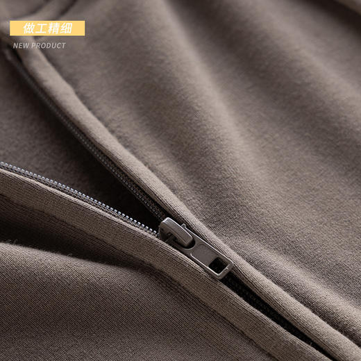 「五色可选！短款拉链衫」秋冬外搭开衫 长袖女纯色连帽卫衣薄款休闲纯色拉链外套修身针织衫上衣 商品图3