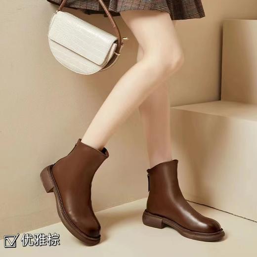 拉夏贝尔旗下品牌 拉夏城市Laxia City 牛皮瘦瘦靴 纯色款 商品图1