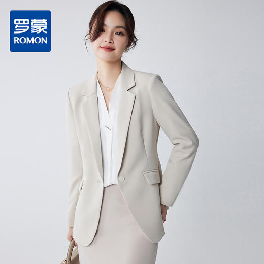 【商务休闲】罗蒙春秋款女式西服百搭舒适简约大气利落干练西服外套女 商品图0