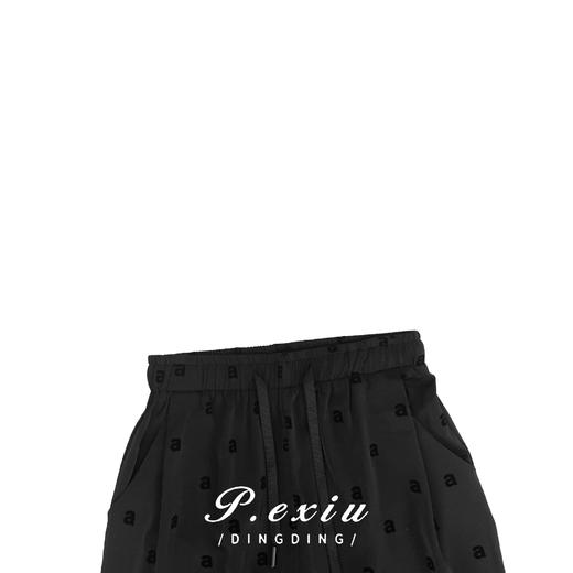 01-1潘依绣丁丁宠粉  春夏字母织绒松紧腰休闲裤 Z23-163 商品图3