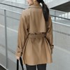 韩版长款皮衣外套女2023秋季新款西装领系带皮夹克修身水洗PU皮衣 商品缩略图3