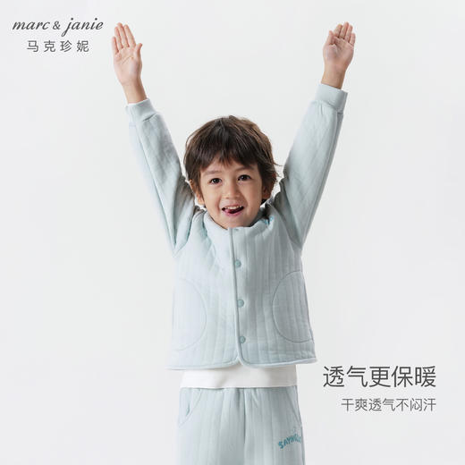 【空气层】马克珍妮秋装新款男女童无感印花棒球领外套上衣231179 商品图2