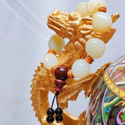 明孝陵博物馆监制福禄天然和田玉原石手串大师创作证书齐全正品保证文玩盘玩 商品图2