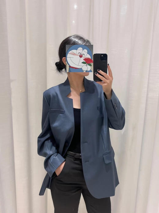 Semplicita｜G14 蓝灰立领西装外套 [灰 蓝 ] 商品图0