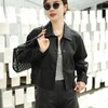 2023秋季新款皮衣外套女韩版短款翻领水洗PU皮衣修身皮夹克 商品缩略图2