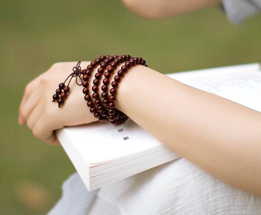 博物馆监制小叶紫檀祥云手串大师创作证书齐全正品保证印度紫檀老料108颗文玩盘玩 商品图2