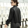 2023秋季新款皮衣外套女韩版短款翻领水洗PU皮衣修身皮夹克 商品缩略图3
