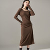 剩S/M/L/XL 芳外【简约抽皱收腰裙子】23秋款圆领收腰包臀连衣裙 商品缩略图3