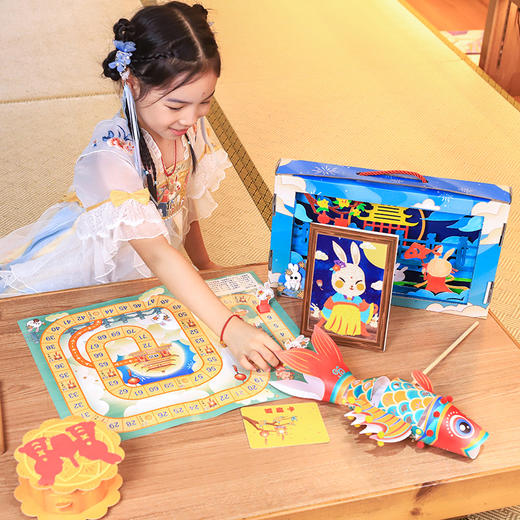 2023年新品兔欢喜迎中秋节手工盒子非遗手工 商品图3