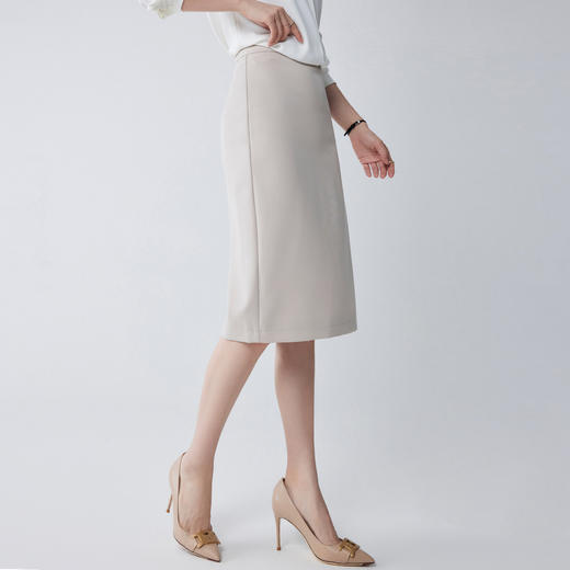 【商务休闲】罗蒙半截裙职场通勤日常大众侧开叉性感包臀裙半身裙女 商品图6