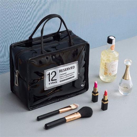 PU化妆包ins收纳包便携外出随身大容量学生简约保温多功能手提包 商品图1