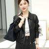 2023秋季新款短款皮衣外套女韩版休闲宽松水洗PU皮夹克 商品缩略图3