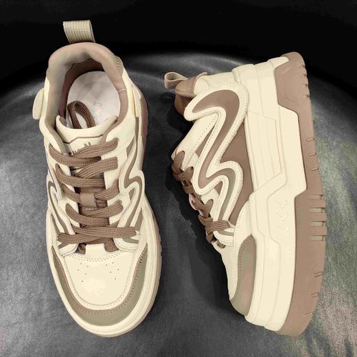 LFGJ 14658波浪拼色小牛皮厚底板鞋 商品图5