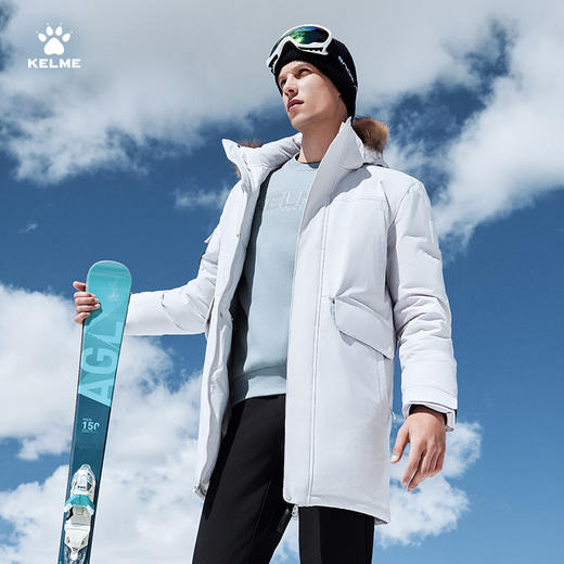 卡尔美冬季跃动出型系列男士中长款羽绒服 商品图0