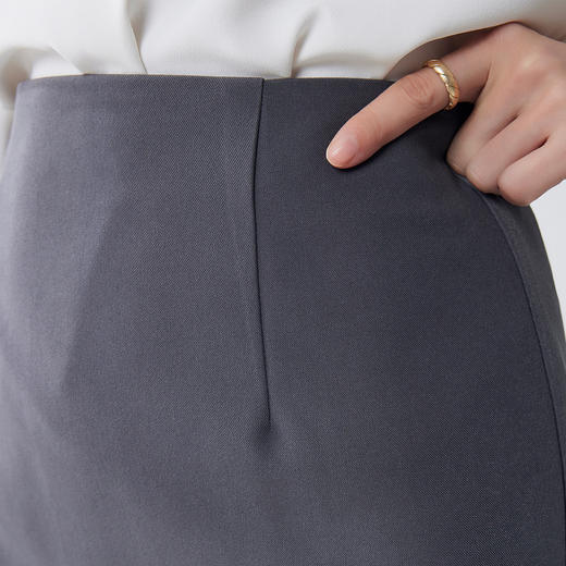 【知性优雅】罗蒙女士半截裙简约大众职场日常后摆开叉包臀裙半身裙女 商品图4