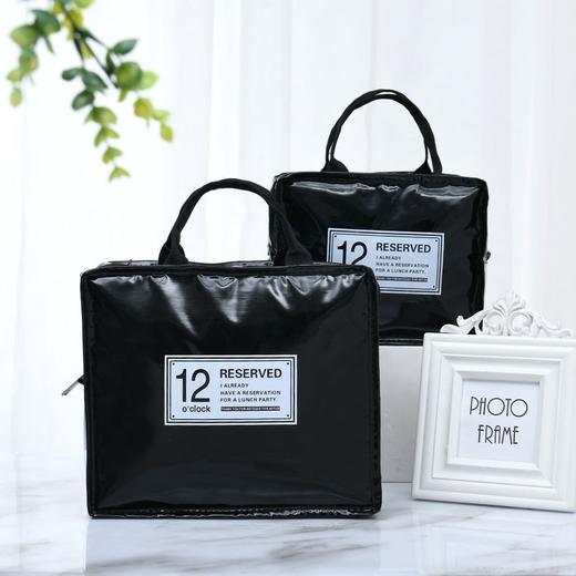 PU化妆包ins收纳包便携外出随身大容量学生简约保温多功能手提包 商品图7