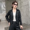 2023春秋新款短款皮衣外套女西装领韩版修身水洗PU皮衣女 商品缩略图2