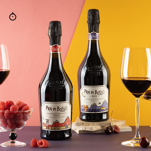 企鹅市集|意大利卡萨利酒庄 波索童话蓝布鲁斯科 红标/紫标 甜红起泡酒 商品图1