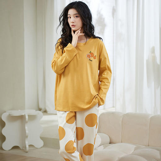 长袖新款带胸垫家居服 舒适居家 宽松休闲 商品图2