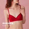 弗利少女蕾丝内衣红色文胸结婚本命年无钢圈薄款透气小胸胸罩 商品缩略图0