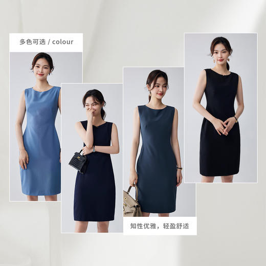 【简约百搭】罗蒙女士连衣裙时尚日常大众休闲无袖连衣裙中长款女 商品图5