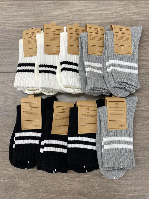 松植屋高弹男女同款运动船袜短袜中筒袜螺纹长袜羊毛袜毛巾袜，无印同款袜子 商品图11