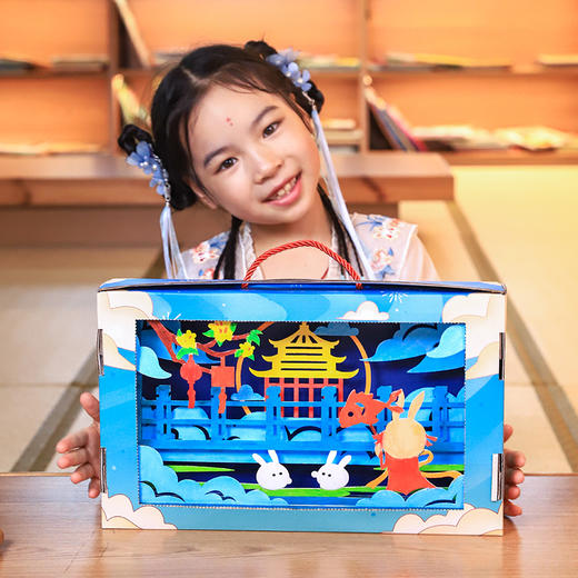 2023年新品兔欢喜迎中秋节手工盒子非遗手工 商品图4